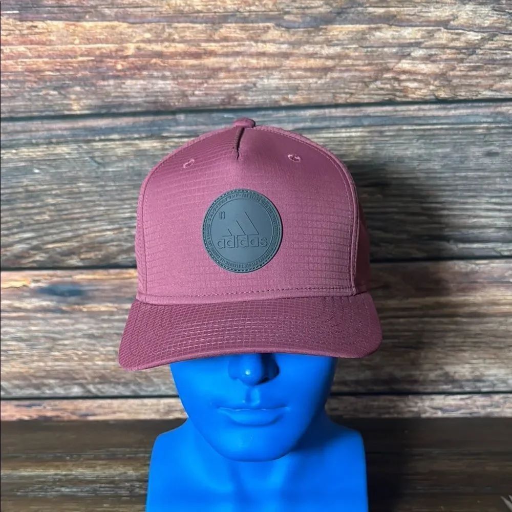Adidas Merlot and Black Aeroready Snapback Hat
